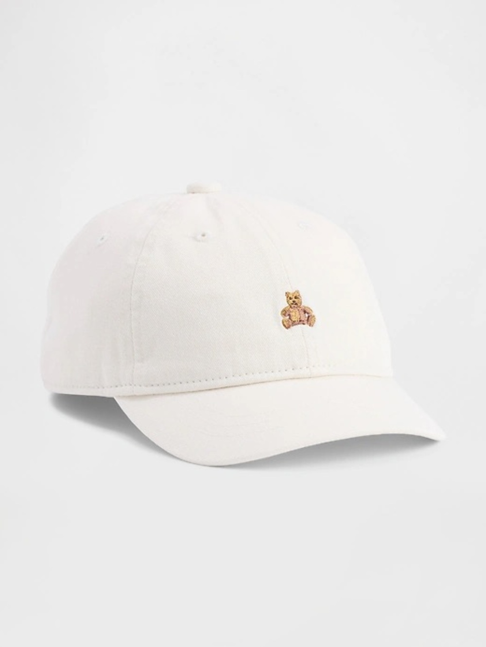 GAP Cream Baseball Cap with Tiny Embroidered Bear